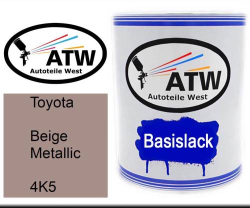 Toyota, Beige Metallic, 4K5: 1L Lackdose, von ATW Autoteile West.